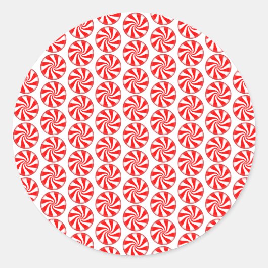 Weihnachtscreme Peppermint Runder Aufkleber (Vorderseite)