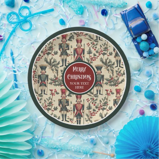 Weihnachtscreme personalisierte Teller (Party)