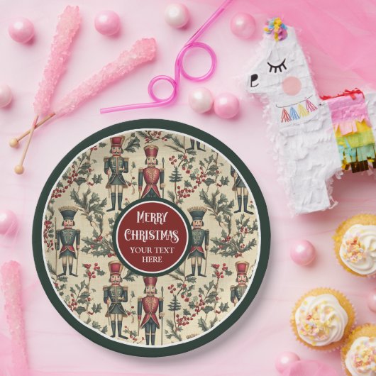 Weihnachtscreme personalisierte Teller (Party)