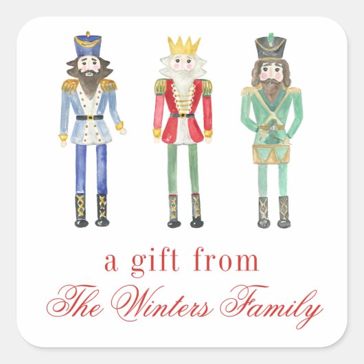 Weihnachtscreme Quadratischer Aufkleber (Vorderseite)