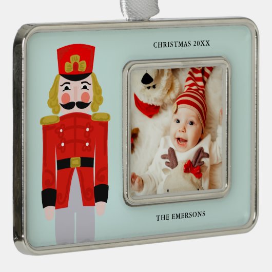 Weihnachtscreme Rahmen-Ornament Silber (Rechts)