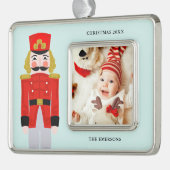 Weihnachtscreme Rahmen-Ornament Silber (Links)