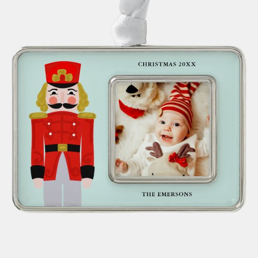 Weihnachtscreme Rahmen-Ornament Silber (Vorderseite)