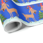 Weihnachtscreme - Reindeer Design Geschenkpapier (Rolleneckpunkt)