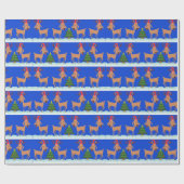 Weihnachtscreme - Reindeer Design Geschenkpapier (Flach)