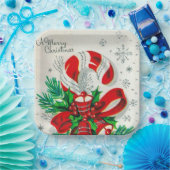 Weihnachtscreme Retro Party Platte Pappteller (Party)