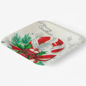 Weihnachtscreme Retro Party Platte Pappteller (Gewinkelt)