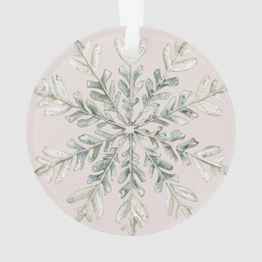 Weihnachtscreme Rosa Hirschname Ornament (Rückseite)