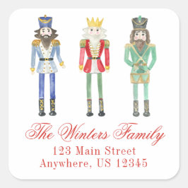 Weihnachtscreme-Rücksendeadresse Quadratischer Aufkleber