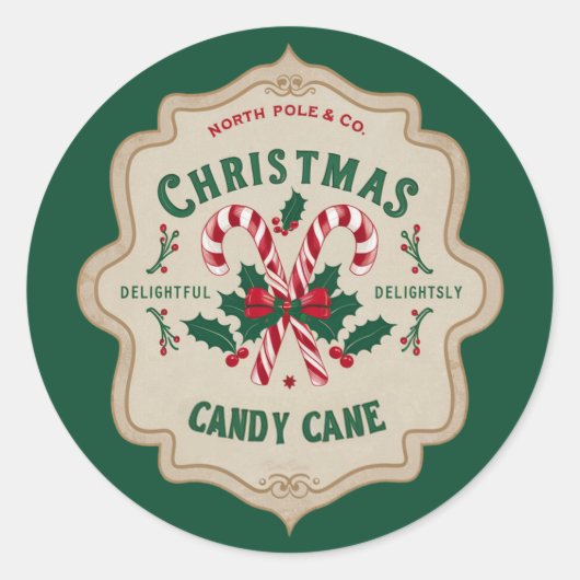Weihnachtscreme Runder Aufkleber (Vorderseite)