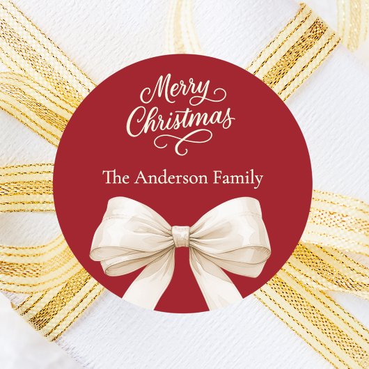 Weihnachtscreme Runder Aufkleber