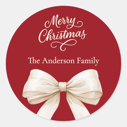 Weihnachtscreme Runder Aufkleber (Vorderseite)