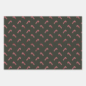 Weihnachtscreme schwarz Kieferngrün niedlich Geschenkpapier Set (Vorderseite 3)