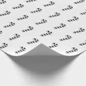 Weihnachtscreme schwarz schwarz Muster Spaß niedli Geschenkpapier (Ecke)