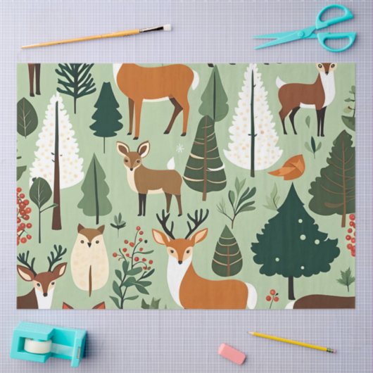 Weihnachtscreme Seidenpapier (Basteln)