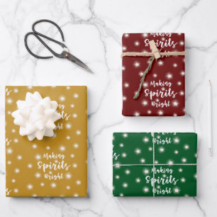 Weihnachtscreme-SPIRITUOSEN HELLE KLEINEN Geschenkpapier Set