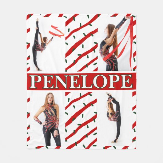 Weihnachtscreme Sprinkle 4 FotoCollage Fleecedecke (Vorderseite)