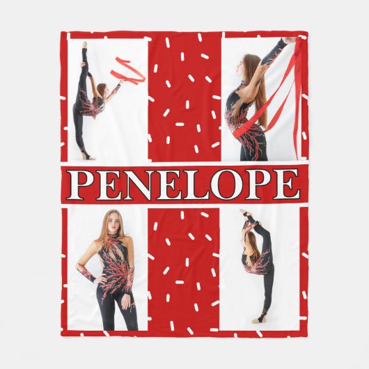 Weihnachtscreme Sprinkle 4 FotoCollage Fleecedecke (Vorderseite)