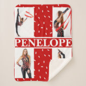 Weihnachtscreme Sprinkle 4 FotoCollage Sherpadecke (Vorderseite)