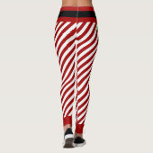 Weihnachtscreme-Streifen Leggings (Rückseite)
