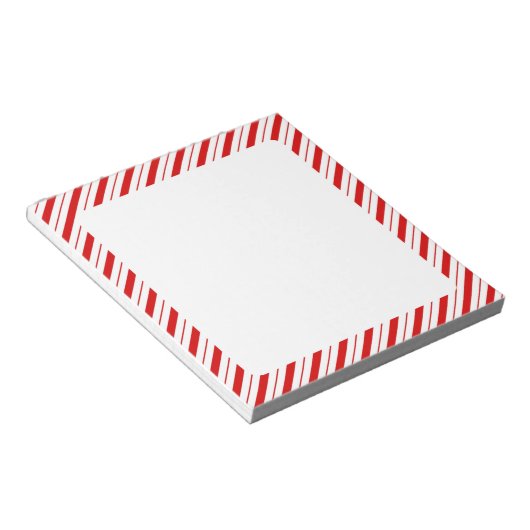 Weihnachtscreme Striped Notepad Notizblock (angewinkelt)