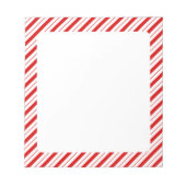 Weihnachtscreme Striped Notepad Notizblock (Vorderseite)