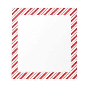 Weihnachtscreme Striped Notepad Notizblock