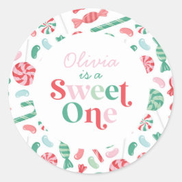 Weihnachtscreme Sweet One Runder Aufkleber