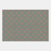 Weihnachtscreme Tanne grün niedlich Geschenkpapier Set (Vorderseite 2)