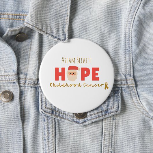 Weihnachtscreme-Taste für Kinderkrebs Button (Beispiel)