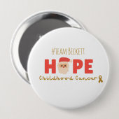 Weihnachtscreme-Taste für Kinderkrebs Button (Vorne & Hinten)