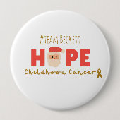 Weihnachtscreme-Taste für Kinderkrebs Button (Vorderseite)