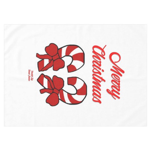 Weihnachtscreme Tischdecke (Vorderseite (Horizontal))