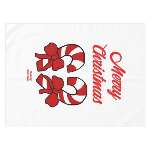 Weihnachtscreme Tischdecke (Vorderseite (Horizontal))