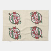 Weihnachtscreme und Candy Cane Shop Geschirrtuch (Horizontal)