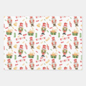 Weihnachtscreme und Dekorationen Geschenkpapier Set (Vorderseite 3)