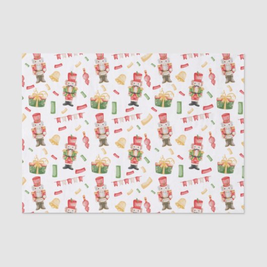 Weihnachtscreme und Dekorationen Seidenpapier (Vorderseite)