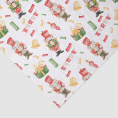 Weihnachtscreme und Dekorationen Seidenpapier (Ausschnitt)