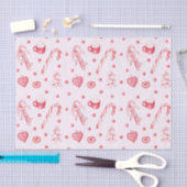 Weihnachtscreme und heiße Schokolade Rosa Seidenpapier (Handwerk)