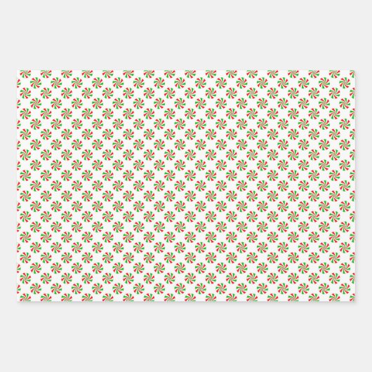 Weihnachtscreme und Rote Wirbel Geschenkpapier Set (Vorderseite 3)