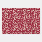 Weihnachtscreme und Rotfüßer Geschenkpapier Set (Vorderseite 3)