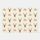 Weihnachtscreme und Rotfüßer Geschenkpapier Set (Vorderseite)