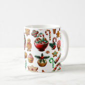 Weihnachtscreme und süße Leckereien Kaffeetasse (VorderseiteRechts)