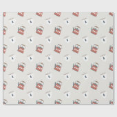 Weihnachtscreme und Tasse Urlaubsmuster Geschenkpapier (Flach)