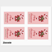 Weihnachtscreme und Weihnachtscreme mit eigenem Te Rechteckiger Aufkleber (Blatt)