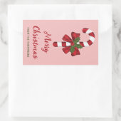 Weihnachtscreme und Weihnachtscreme mit eigenem Te Rechteckiger Aufkleber (Tasche)