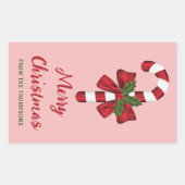 Weihnachtscreme und Weihnachtscreme mit eigenem Te Rechteckiger Aufkleber (Vorderseite)