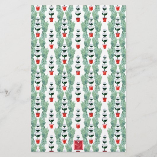 Weihnachtscreme-Wappen Briefpapier (Rückseite)