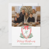 Weihnachtscreme-Wappen Feiertagskarte (Vorderseite)