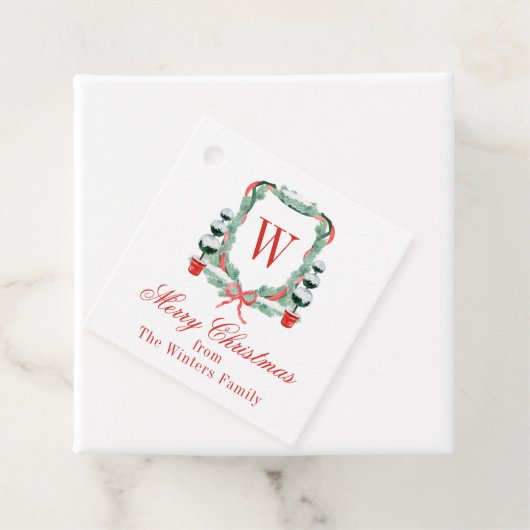 Weihnachtscreme-Wappen Geschenkanhänger (Beispiel)